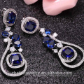 2018 boucle d&#39;oreille les plus populaires spinel bleu zircon bijoux en pierre boucle d&#39;oreille